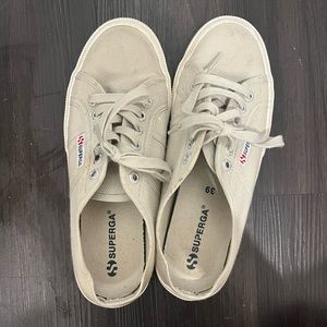 Superga Grey Slide On Sneakers